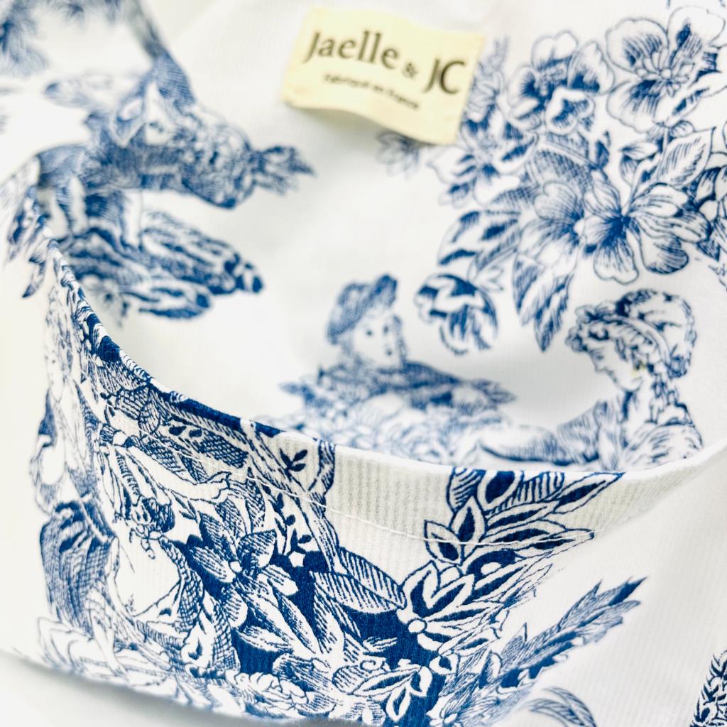 Cabas imprimé toile de Jouy - Bleu – Image 3
